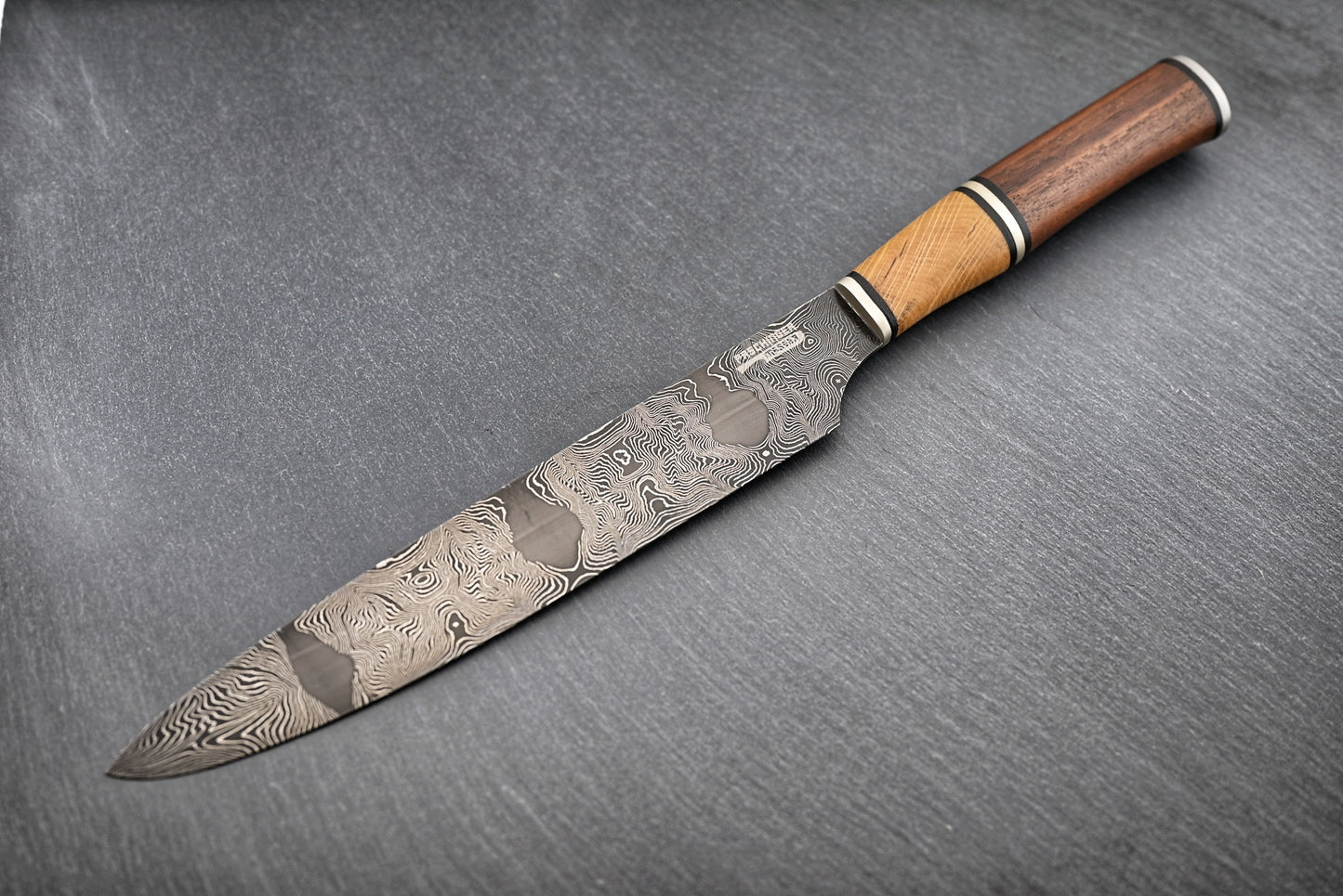 Damascus chef's knife / filleting knife (explosion damask)