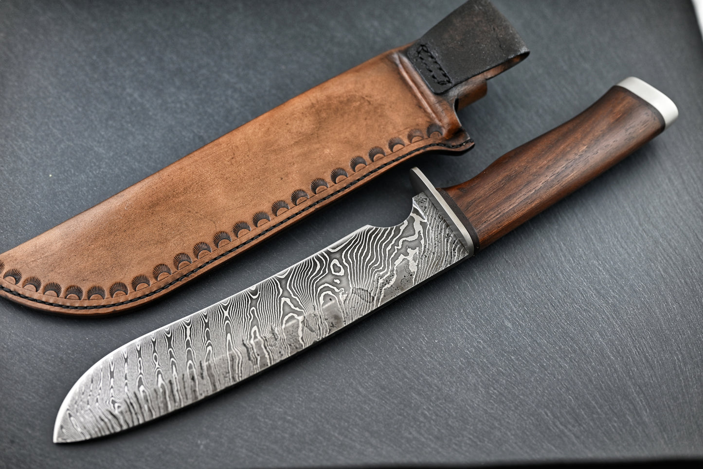 Damast Bushcraft Messer "BigBoy"