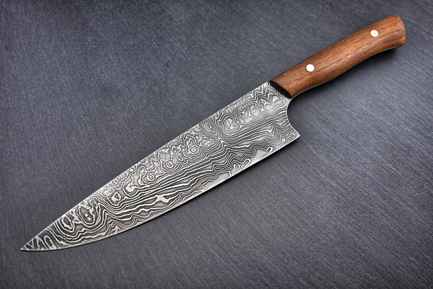 Damascus chef's knife 22cm (Wild Damascus)