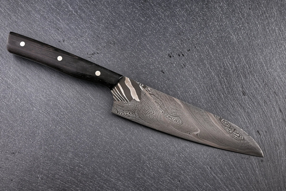 Damast Petty 145 mm, Kanisterdamast, Griff aus Wenge – zweite Ansicht