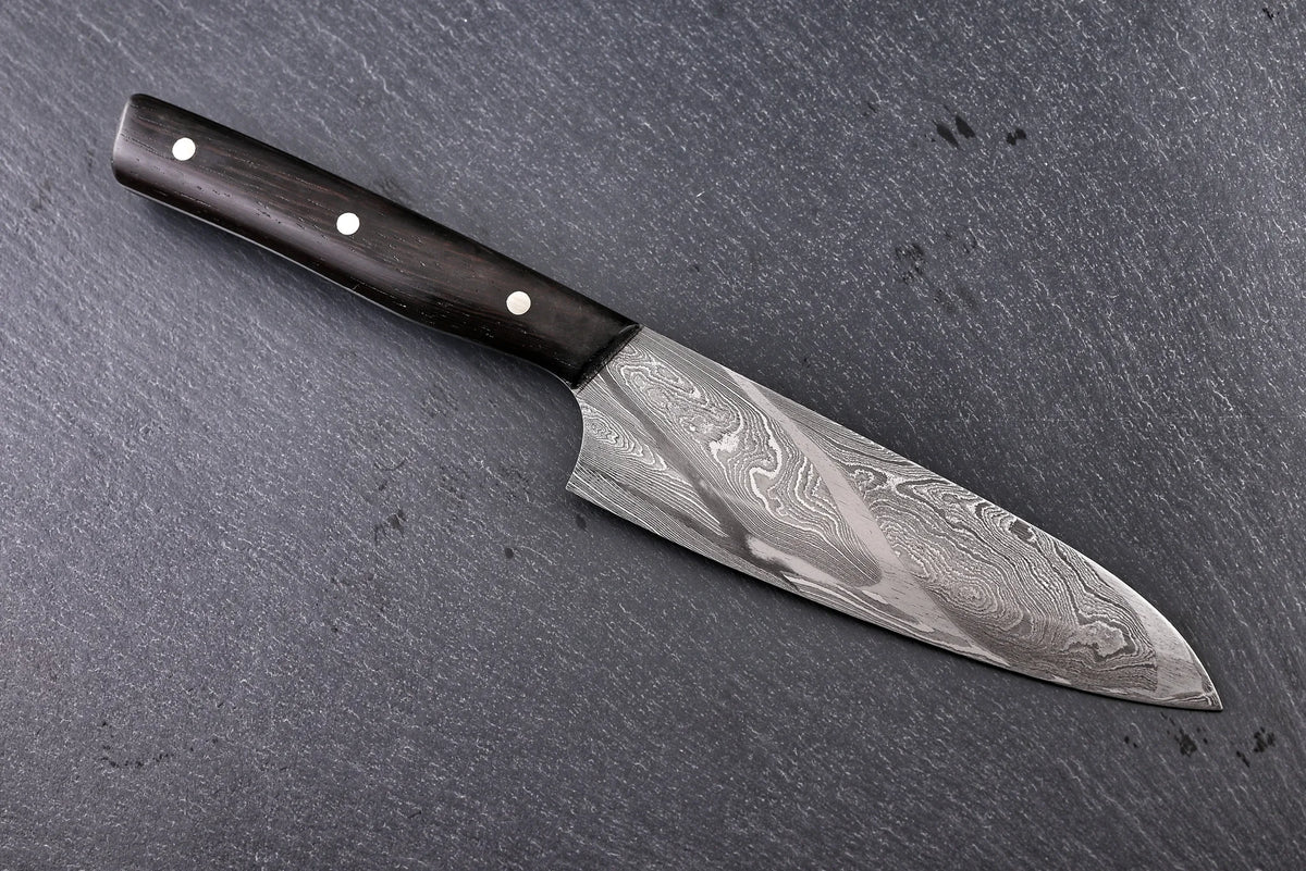 Damast Petty 135 mm, Kanisterdamast, Griff aus Wenge – zweite Ansicht