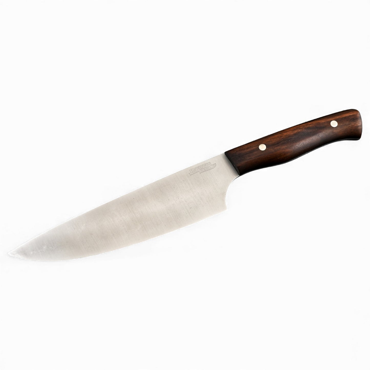 Chefmesser 18 cm rostfrei, Edelstahlklinge mit Nieten am Holzgriff