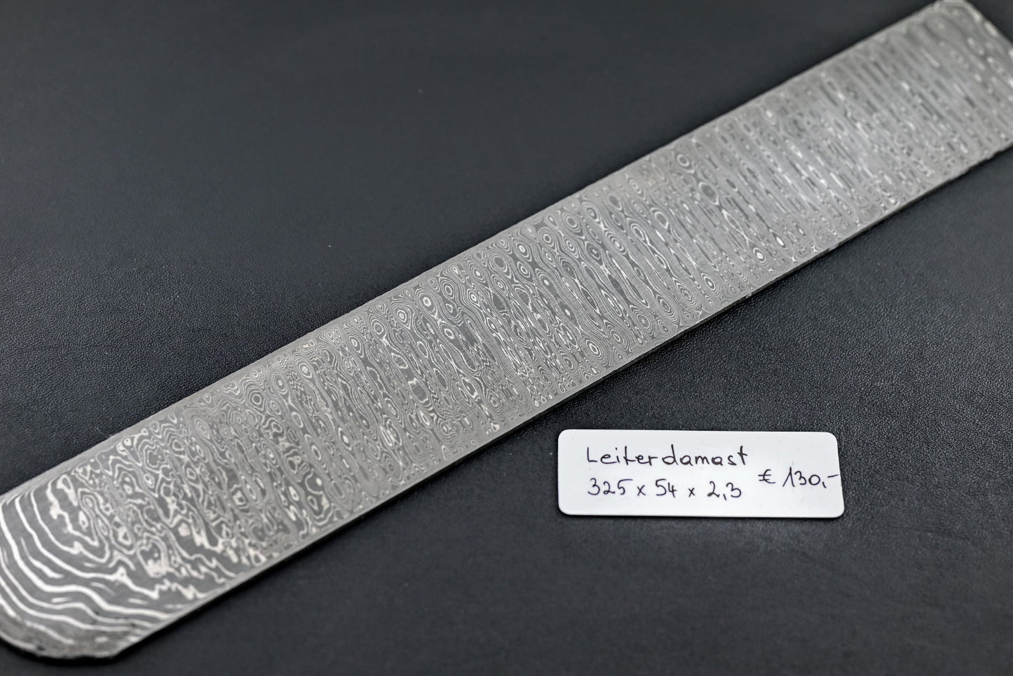 Leiterdamast 2,3mm Klinge mit Leiterdamast-Muster, 325×54×2,3 mm