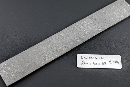 Leiterdamast 3,9 mm mit Leiter-Muster auf Damaszenerstahl