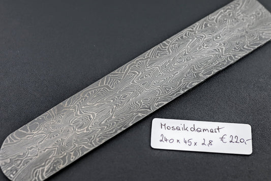 Mosaikdamast-Streifen „Paschido“, 2,8 mm, fein gemusterte Klingenfläche