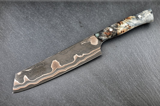 Santoku - Kupferdamast mit Apex Ultra