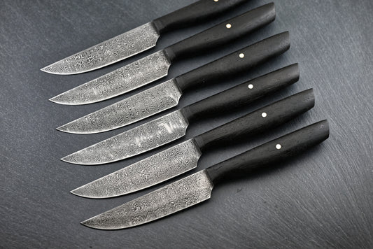 Damast Steakmesser 6er Set