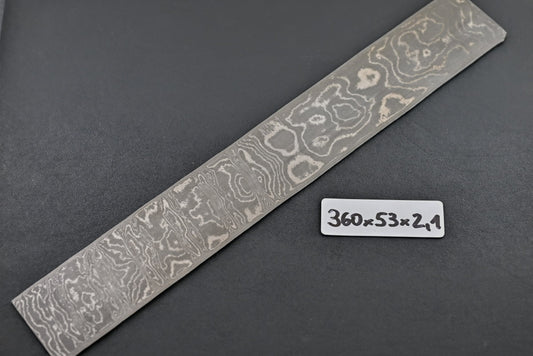 Wilder Damast 120 Lagen mit Damastmuster, hellgraue Konturen, 360x53x21