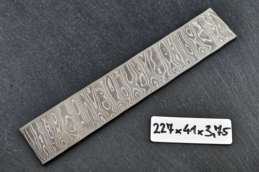 Wilder Damast 3,75 mm Damastklinge, 22×4×3,75, Damastmuster